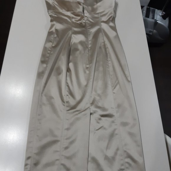 Bebe Silver Halter Evening Dress - XS (NWOT) - Picture 2 of 4